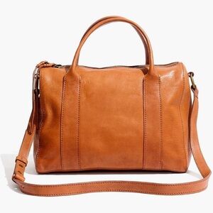 Madewell Prague Satchel Brown Leather Handbag